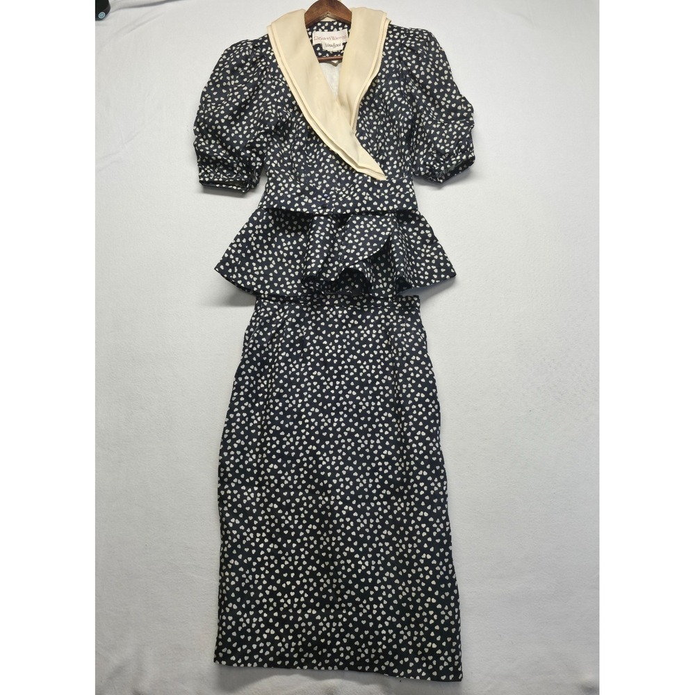 Vintage Richard Warren Neiman Marcus 100% Silk Skirt Suit Size 6